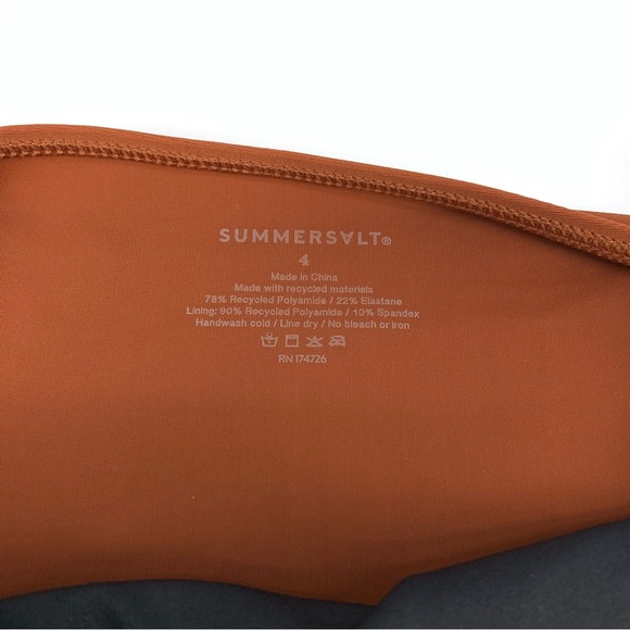 SUMMERSALT The Sidestroke Top & The Ruched High Leg High Rise Bottom Amber 4 - Picture 11 of 11